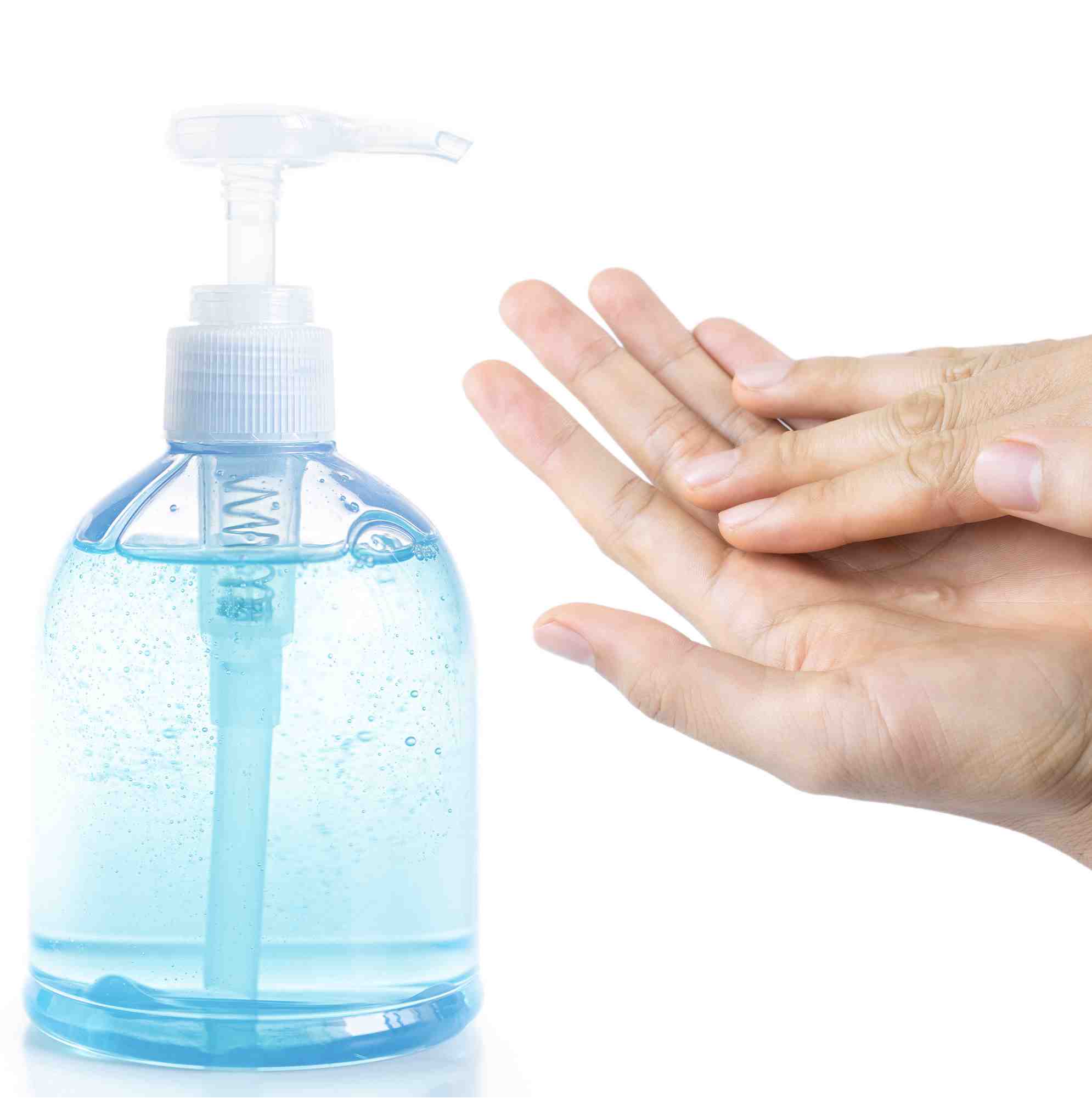 On hands and body