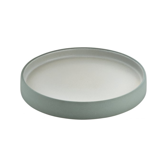 2in1 Teller flach/halbtief grau/weiß 21cm