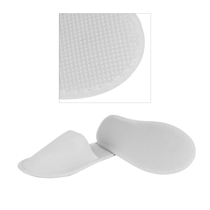 slippers STANDARD white closed 28 cm with white dot sole