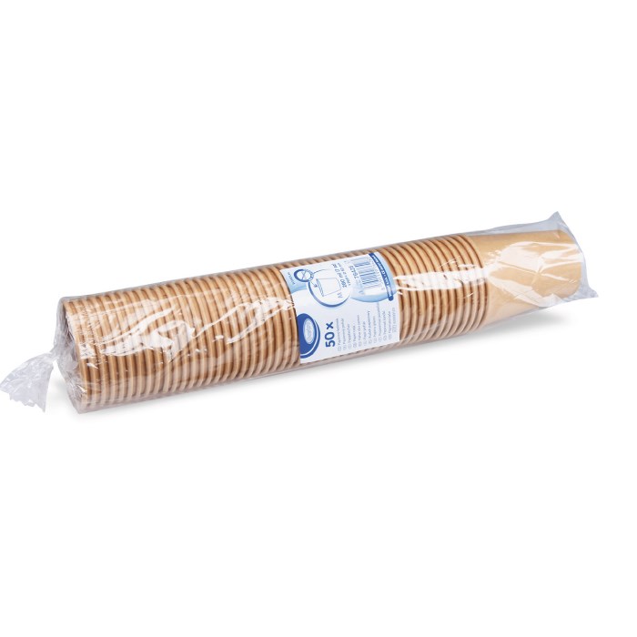 kelímek papírový kraft 280ml M / 50ks (pr. 80mm)