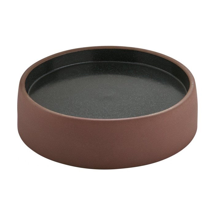 2in1 Plate flat/deep brown/black 16cm