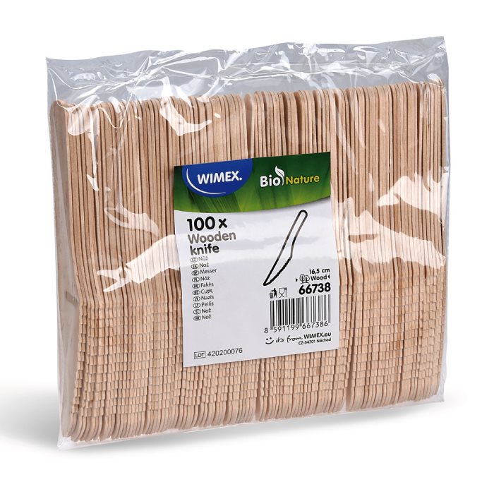 nôž z dreva 16,5cm 100ks