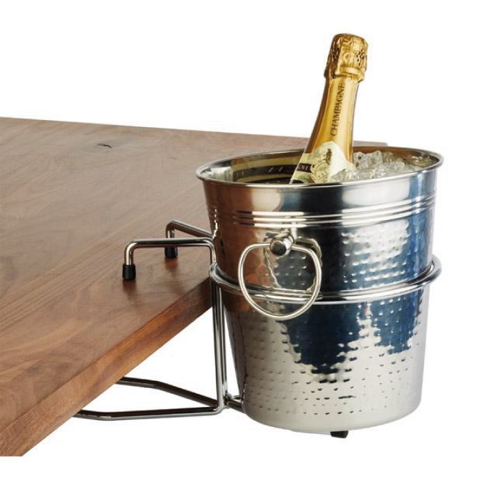 držák stolní chladiče na sekt kovový 49x20x17cm