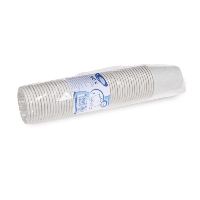 white paper cup 200ml S / 50pcs (dia. 73mm)