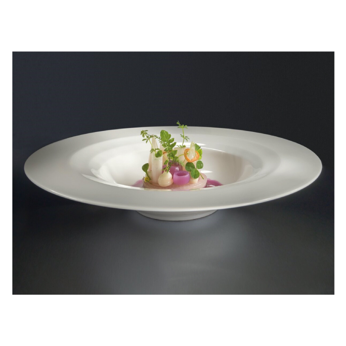 Allure Plate deep round with rim 25cm