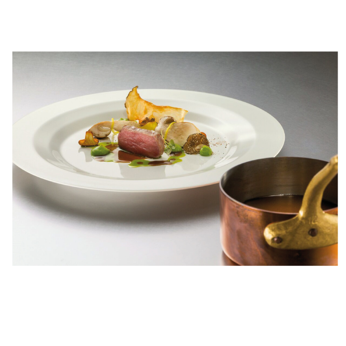 Allure Plate flat round with rim 26cm
