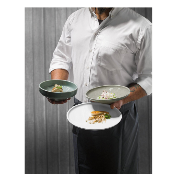 Shiro Glaze Dish round FROST 19cm/1.00l