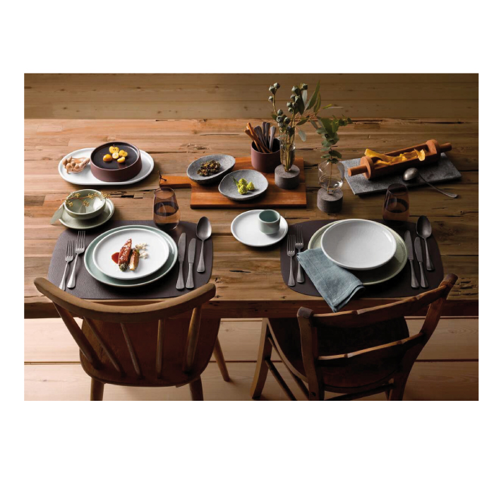 Shiro Glaze Dish round FROST 22cm/1.50l
