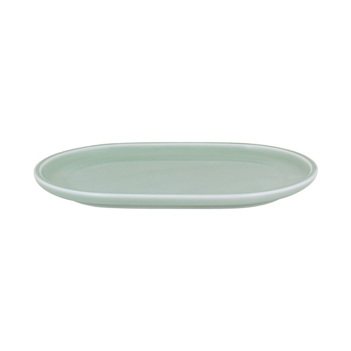 Shiro Glaze Platter oval coupe FROST 30x19cm