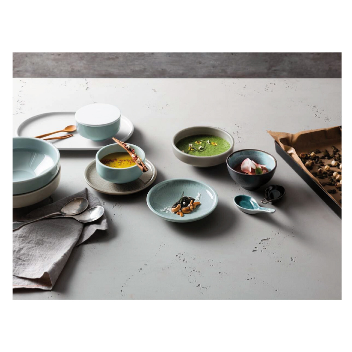 Shiro Glaze Plate deep round coupe structure FROST 15cm