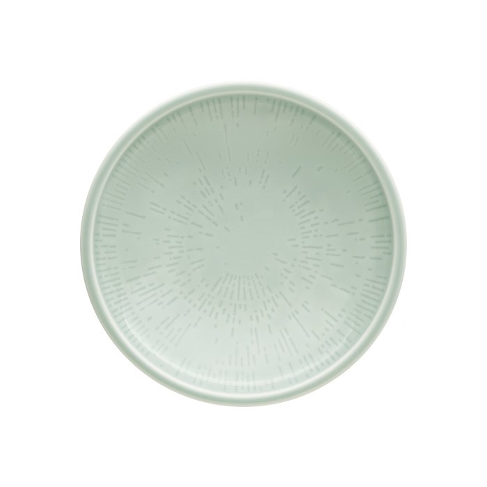Shiro Glaze Plate deep round coupe structure FROST 21cm
