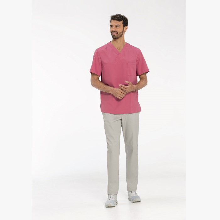Unisex scrub top RF matt pink s.M