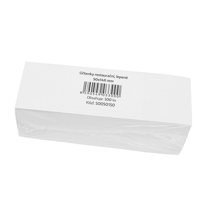 účtenky restaurační lepené 5x14,8 cm 500 ks