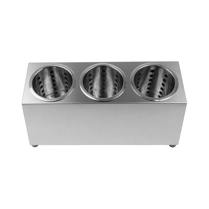 cutlery tray stainless steel for 3 baskets 38.5x15x19 cm