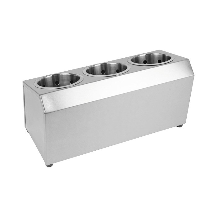 cutlery tray stainless steel for 3 baskets 38.5x15x19 cm