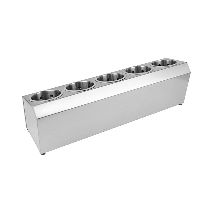 cutlery tray stainless steel  for 5 baskets 62.5x15x19 cm