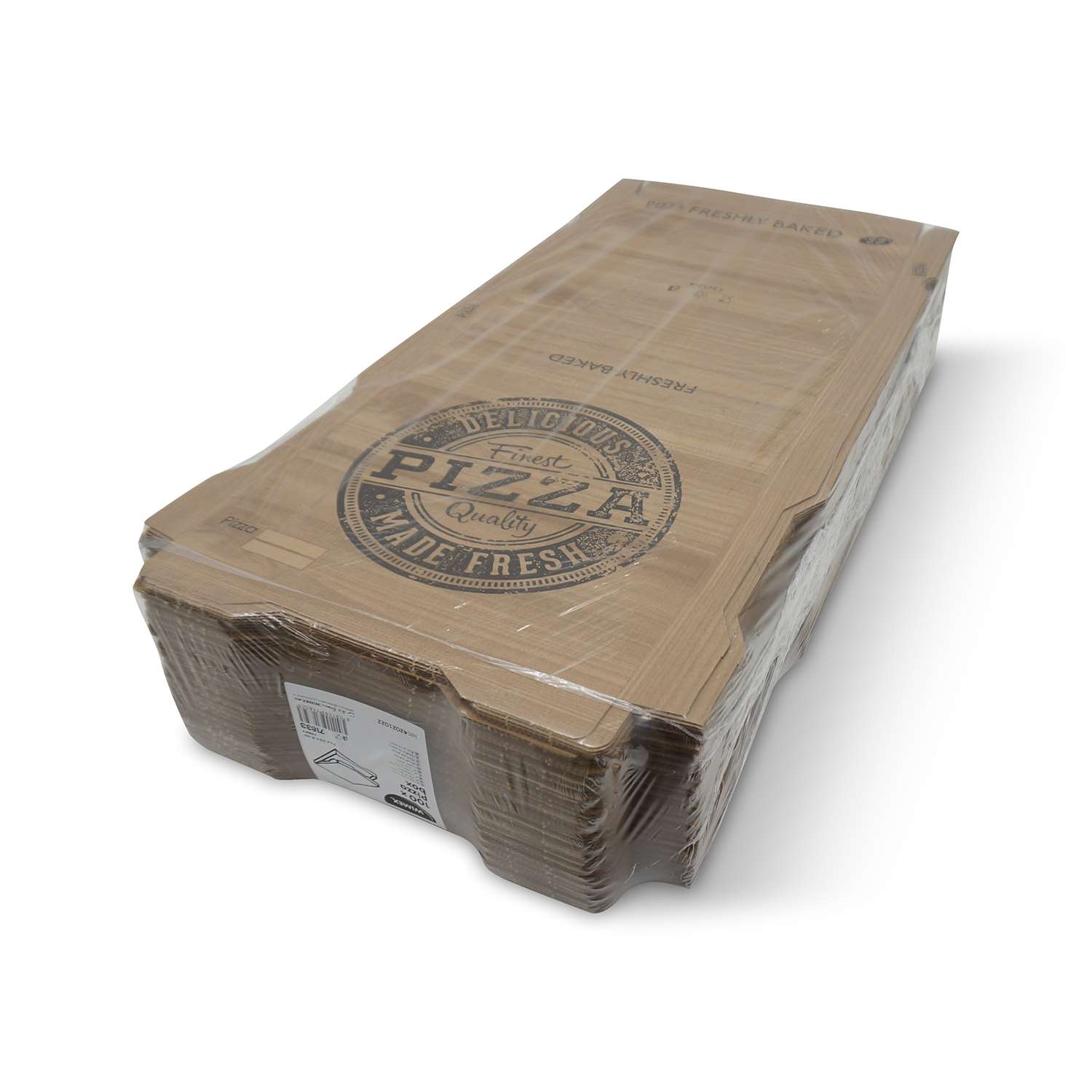 pizza box 33x33x4 cm craft brown printed 100 pcs