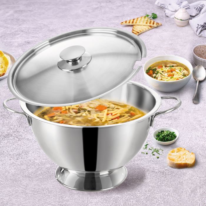 bowl 4,5l with lid inox