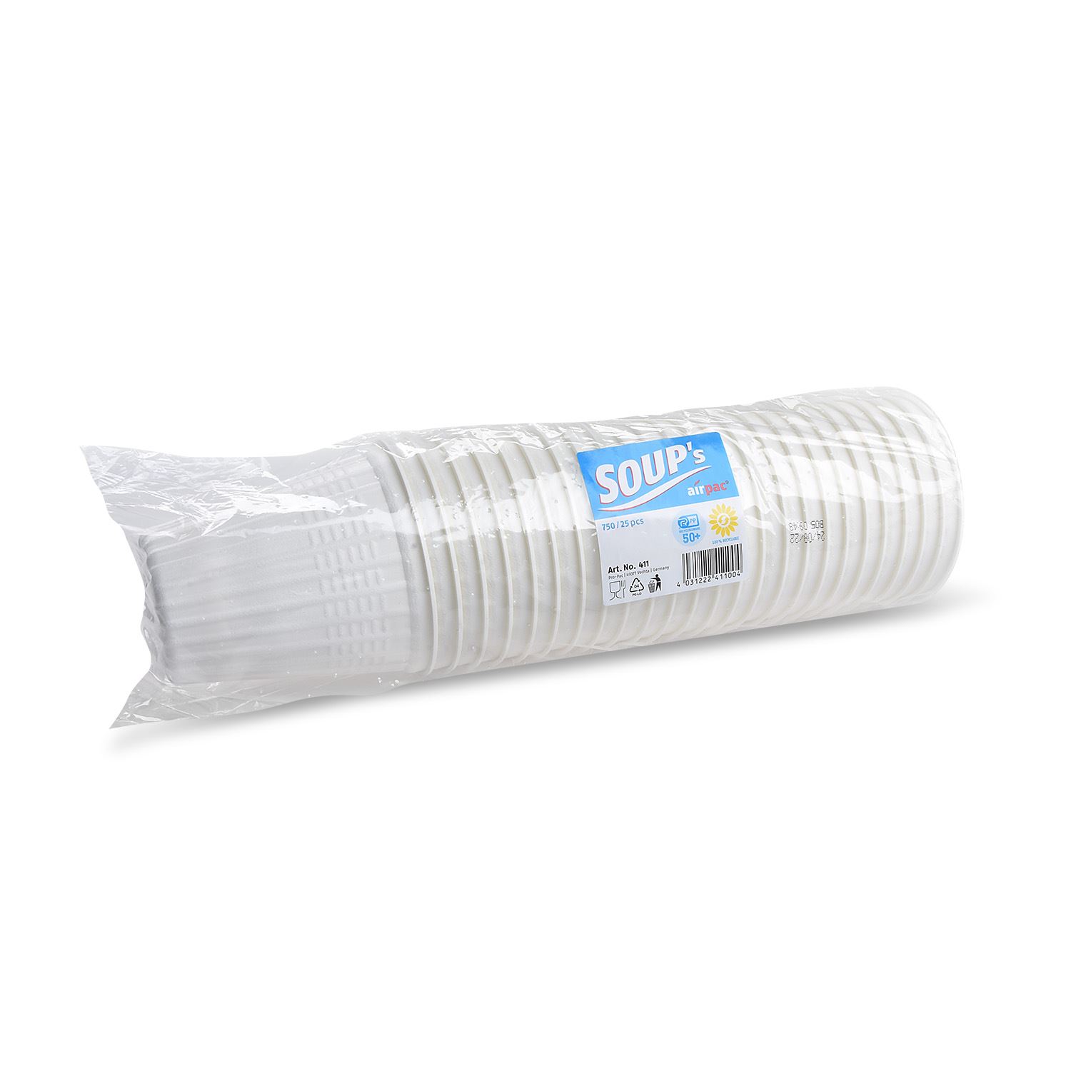 thermo-bowl airpac round white 750 ml, 11,5 cm 25 pcs