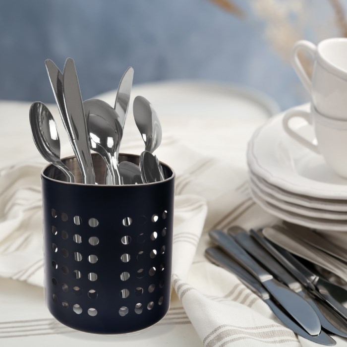 Cutlery stand black