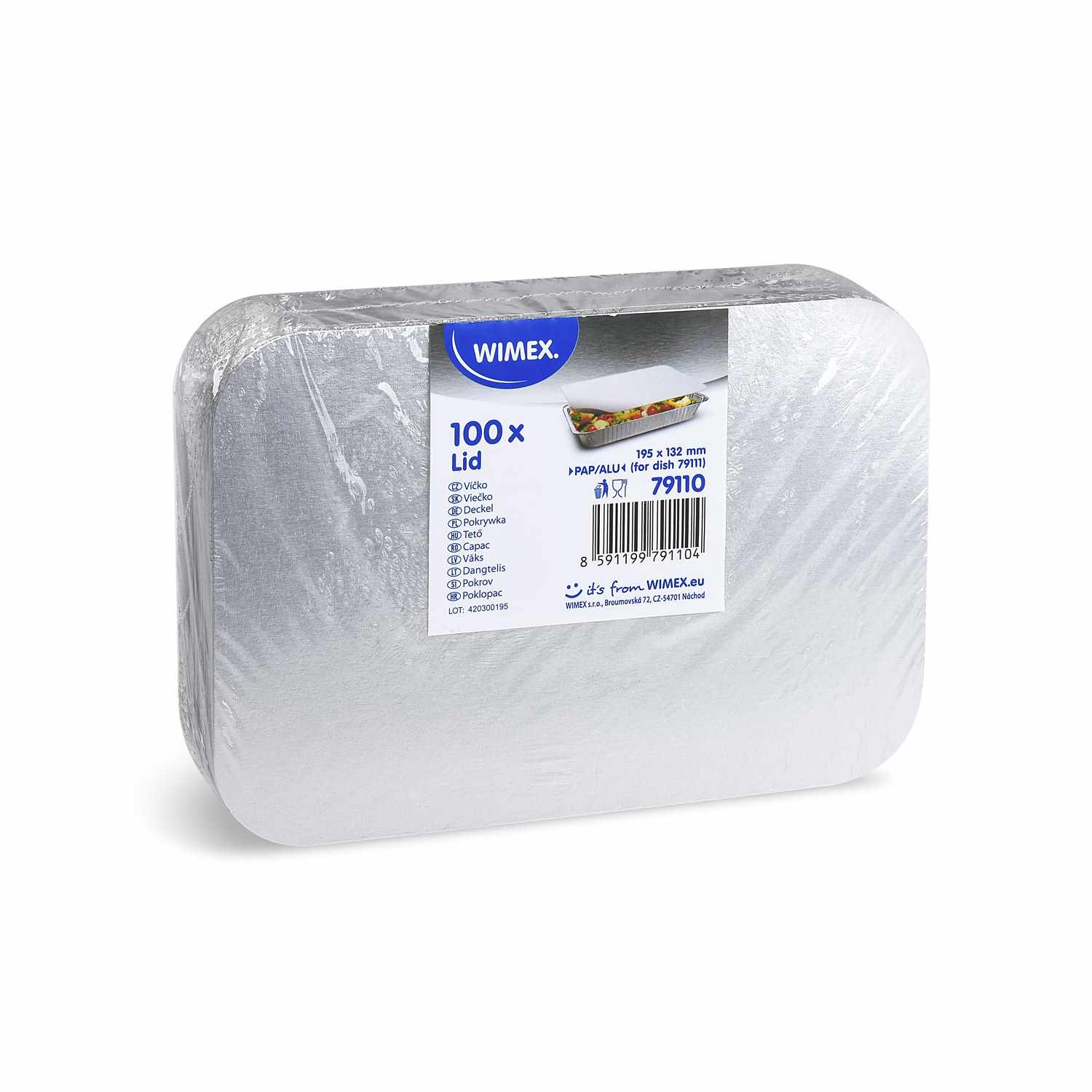 lid (PAP/ALU) for dish 79111/177988 100 pcs