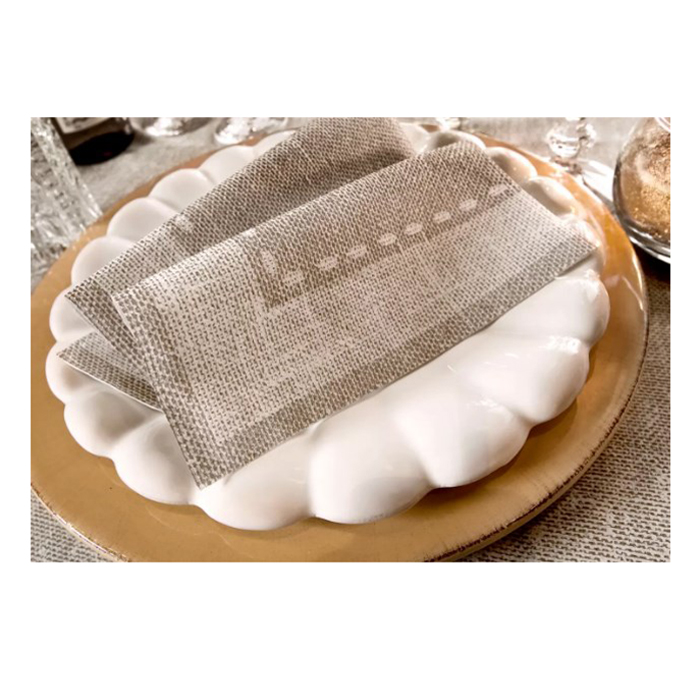 napkins 40x40 Cachemire caffe