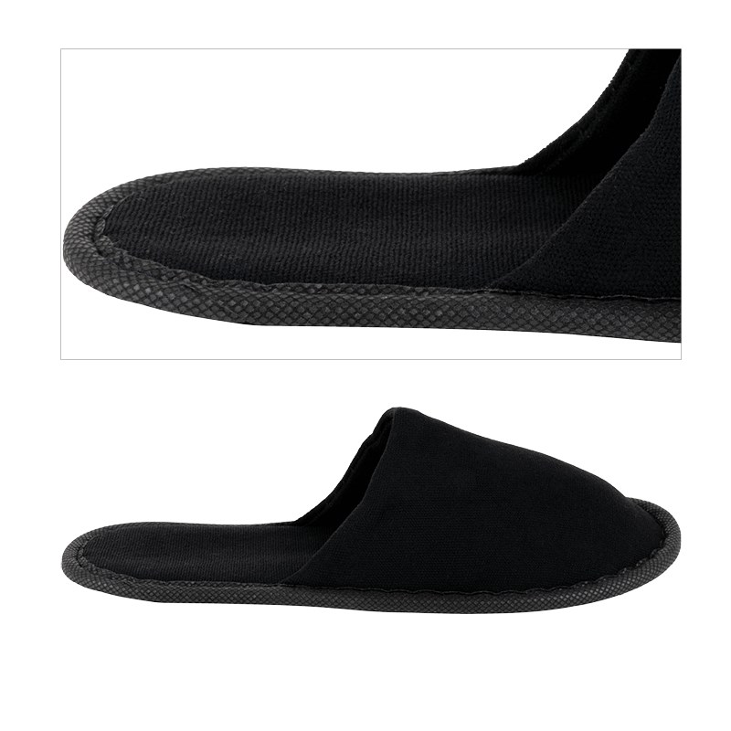 Hotelové papuče STANDARD čierne, zatvorené, 28 cm