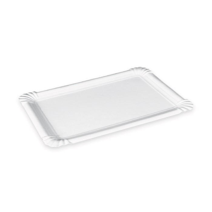 tácky papierové 13x20cm hranaté PAP (č. 4) biele 100ks