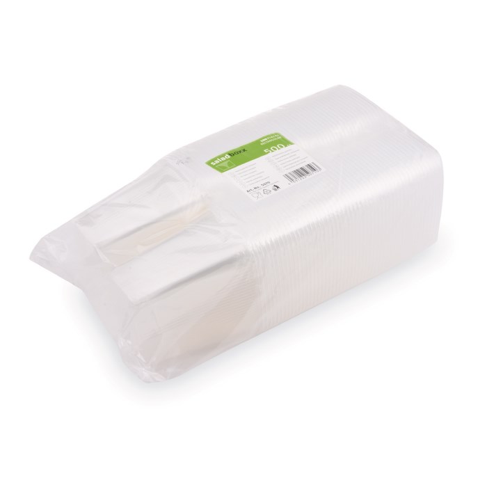 miska hranatá 500ml, 100ks průhledná (PP)