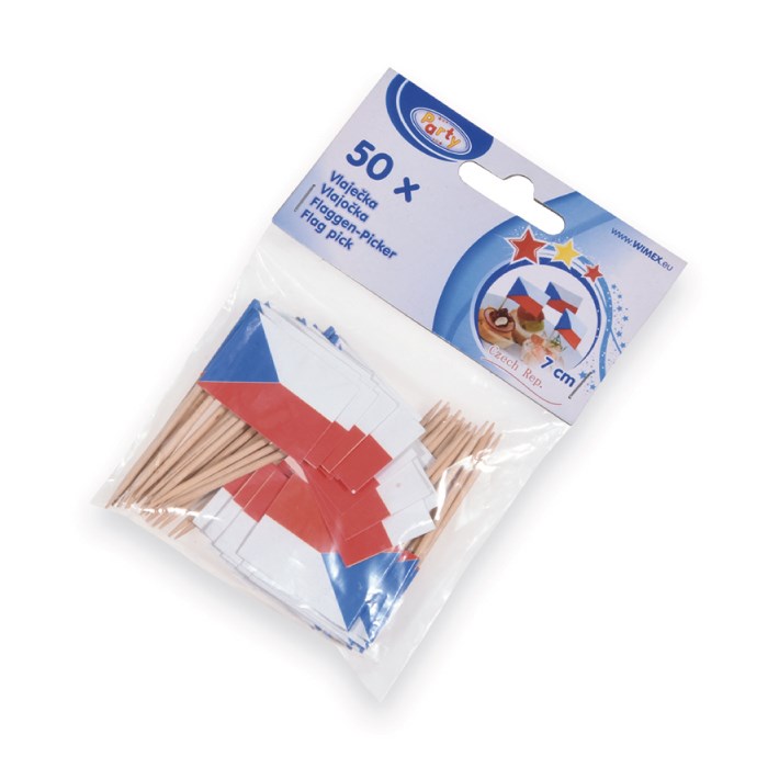 vlaječky 7 cm / 50ks CZ