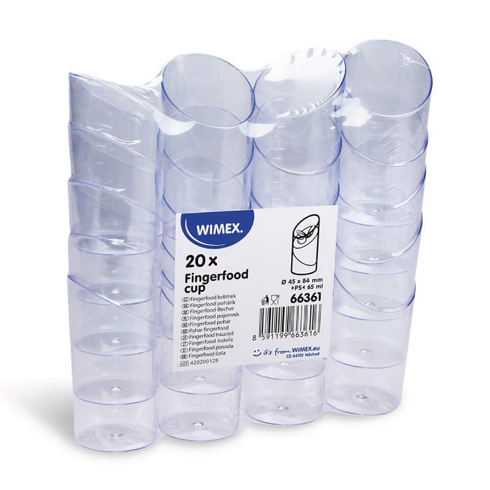 Fingerfood kelímek kulatý, čirý 65ml 20ks (PS)