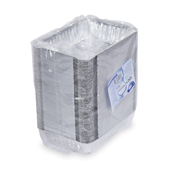miska hranatá 222 x 158 x x38 mm / 862 ml, 100ks (ALU)