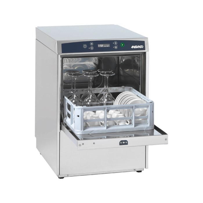 mechanical version - double-walled glass dishwasher with already installed Drain pump and ADJUSTABLE Detergent dispenser
