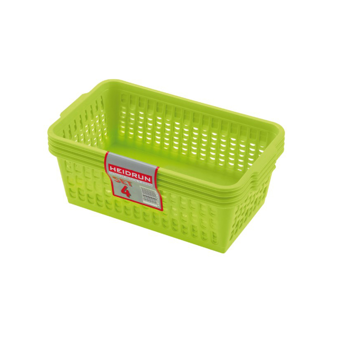 košík plastový 4ks, 25x14,5x10,5 cm