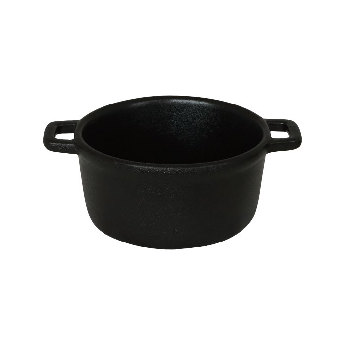 saucepan with lid 10,5cm 250ml porcelain look cast iron
