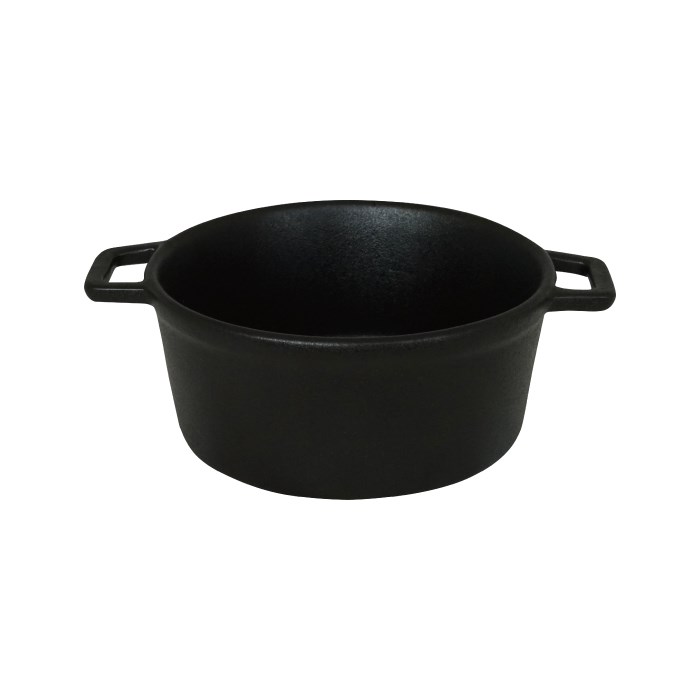 saucepan with lid 13,5cm 500ml porcelain look cast iron