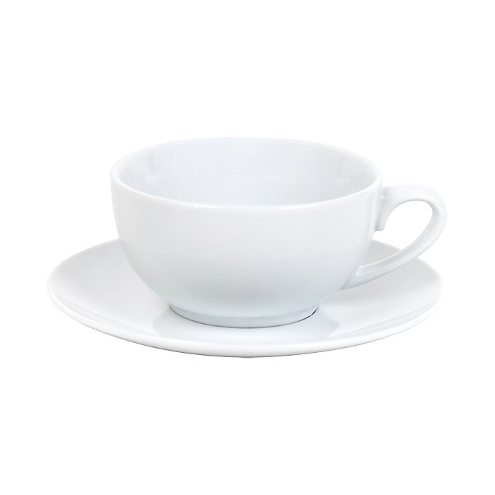 konvička na čaj 390 ml se šálkem 270 ml set a podšálkem 2v1 porcelán