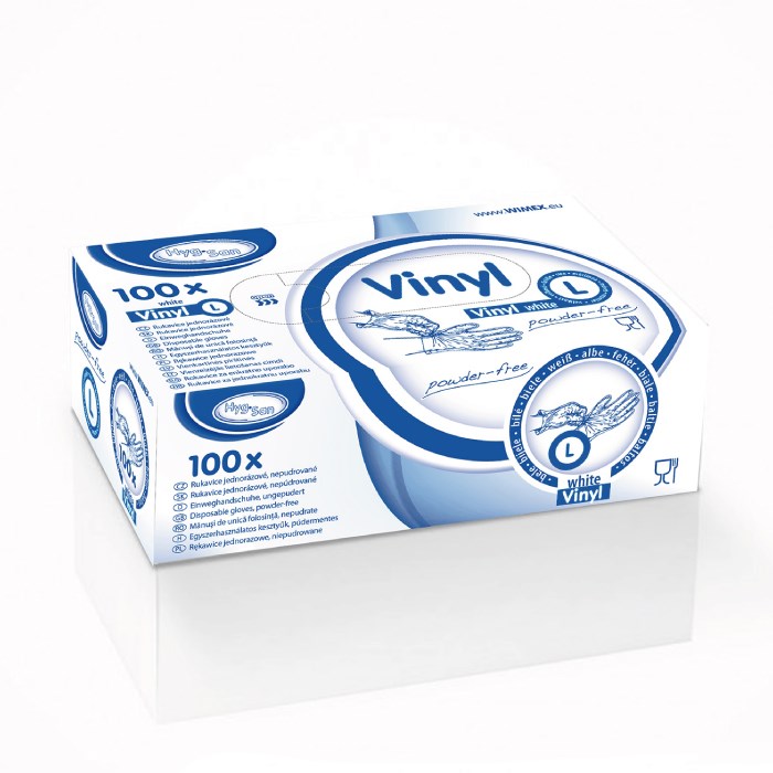 vinyl gloves white L