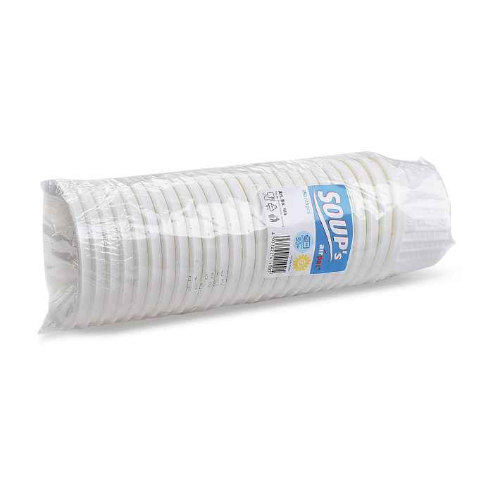termo-miska "airpac" kulatá bílá 350 ml, pr. 11,5 cm /25 ks (XPP)