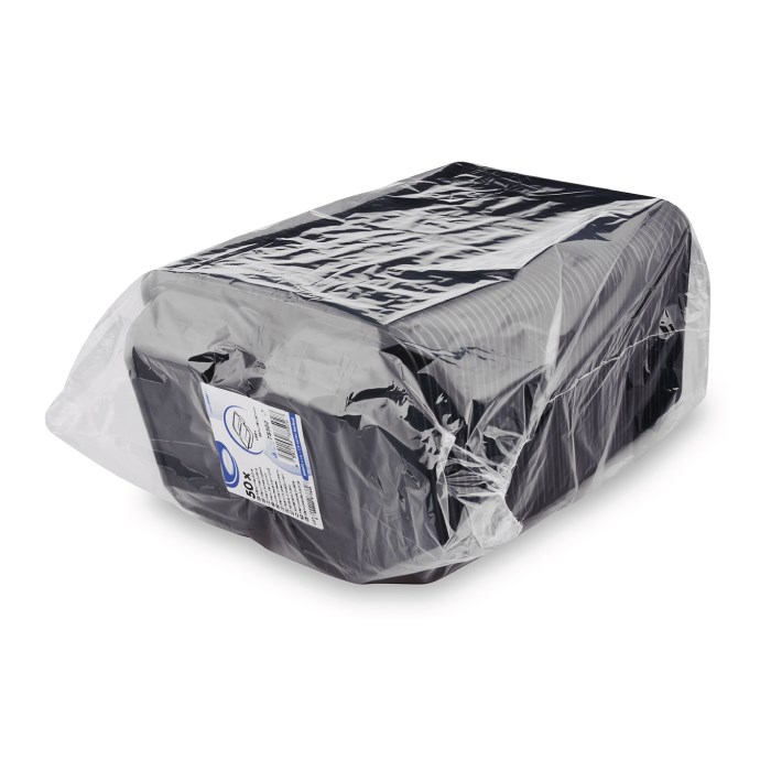 miska zatavovací 227x178x50mm, 50ks 2-dílná černá (PP)
