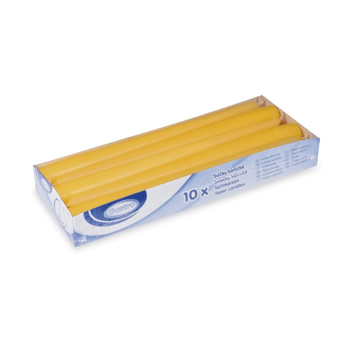Taper candle 240 mm yellow