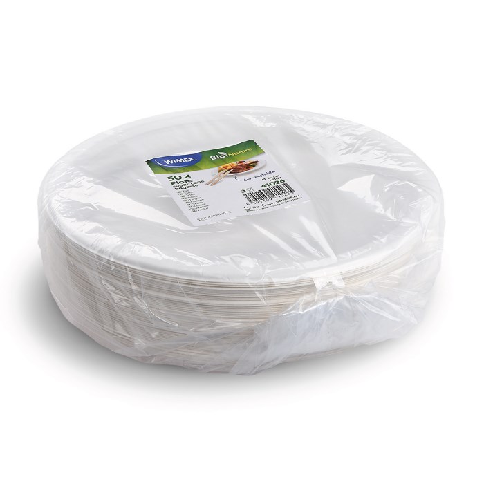 tanier okrúhly BIO cukrová trstina O 26 cm 50 ks