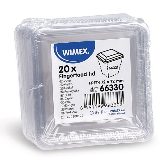 víčko pro Fingerfood kelímek 66331 (PET) 20ks