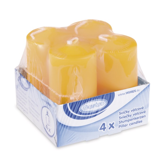 Pillar candle 40 x 80 mm yello