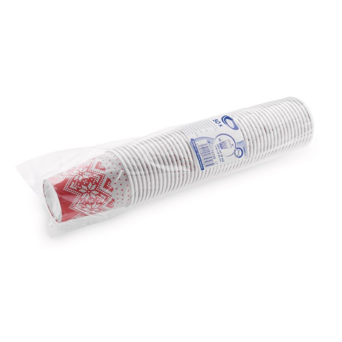 kelímek papírový Zimní období 280ml M / 50 ks (pr. 80mm)