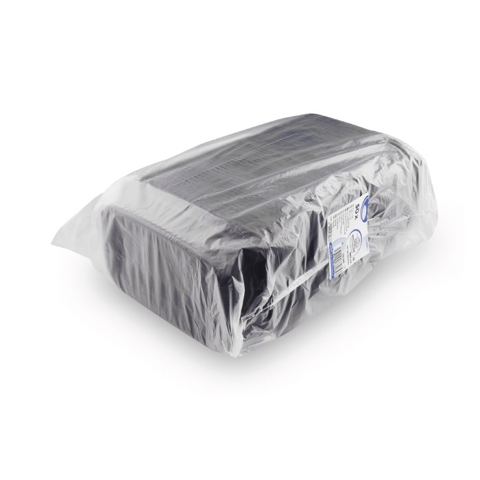 menu microwave bowl 850ml, 22x15x4.5cm, 50pcs, black undivided (PP)