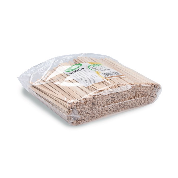 miešadlá 14 cm / 1000 ks drevená na kávu