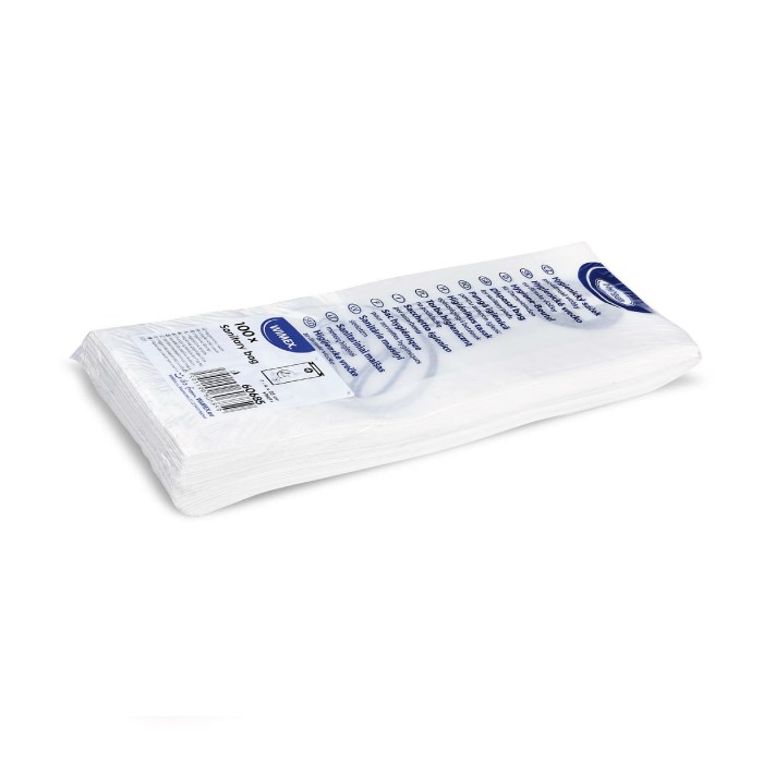 Sanitary bags 11+5,5 x 28 cm