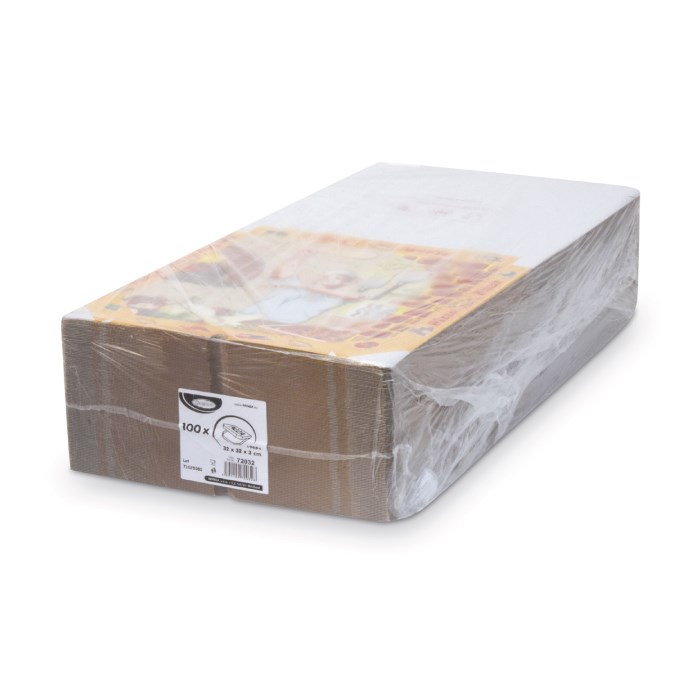 krabice na pizzu 32x32x3 cm 100 ks /vlnitá lepenka