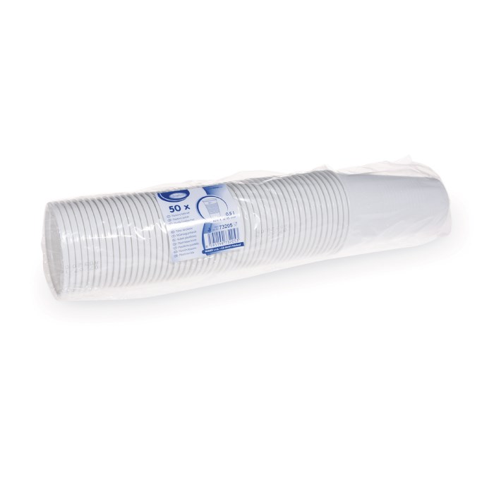 Drinking cup white 0,5 l (PP)